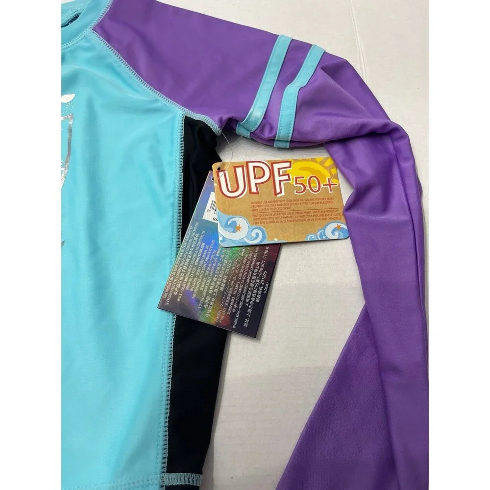 Disney Girls Long Sleeve Rashguard Size 7/8 New With Tags